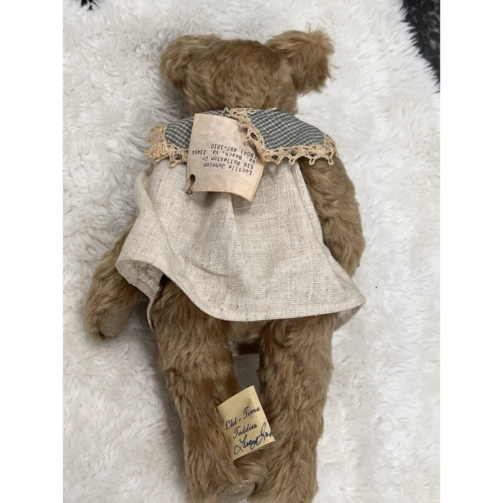 Vintage Mohair Glass  Eyes Teddy Bear from Old-Time Teddies  by Lucy Johnson - Picture 6 of 10